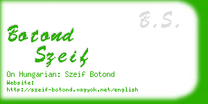 botond szeif business card